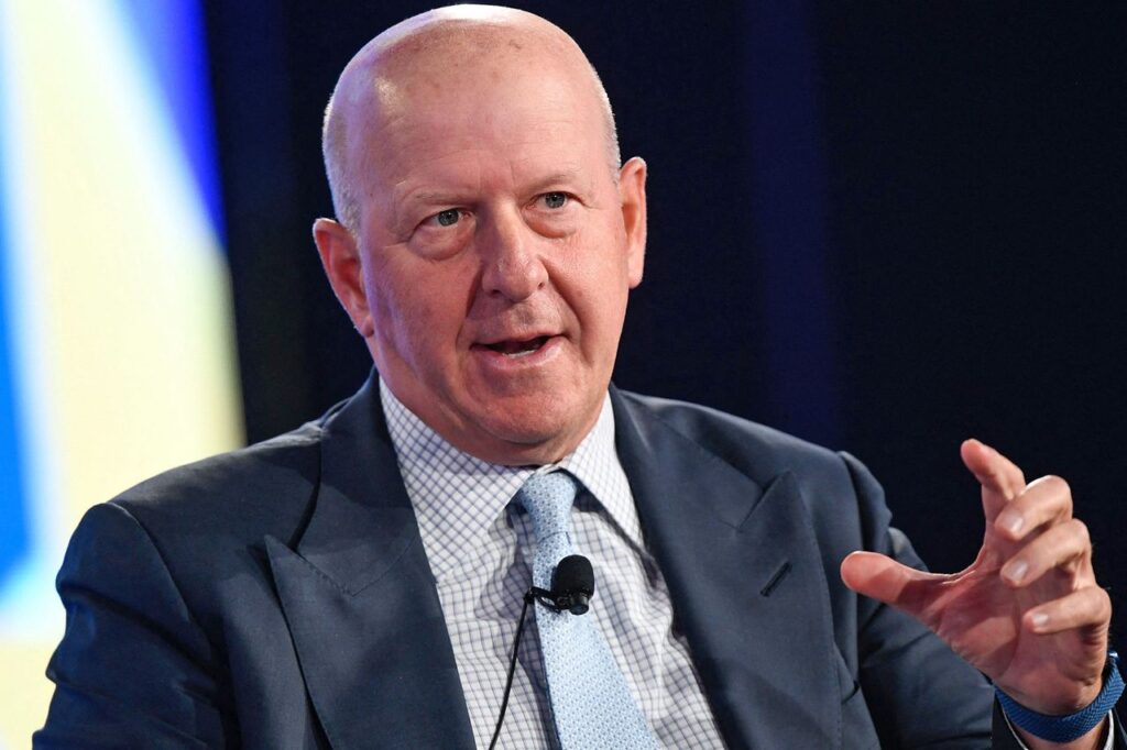 David Solomon, Chairman and CEO, Goldman Sachs, speaks during the Milken Institute Global Conference on May 2, 2022 in Beverly Hills, California. (Photo by Patrick T. FALLON / AFP) (Photo by PATRICK T. FALLON/AFP via Getty Images)